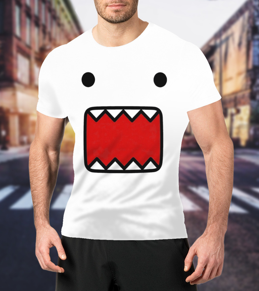 Domo Kun Face Expression With Red Teeth T-Shirt