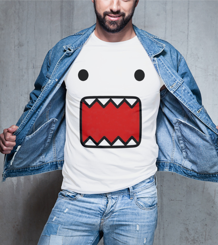 Domo Kun Face Expression With Red Teeth T-Shirt