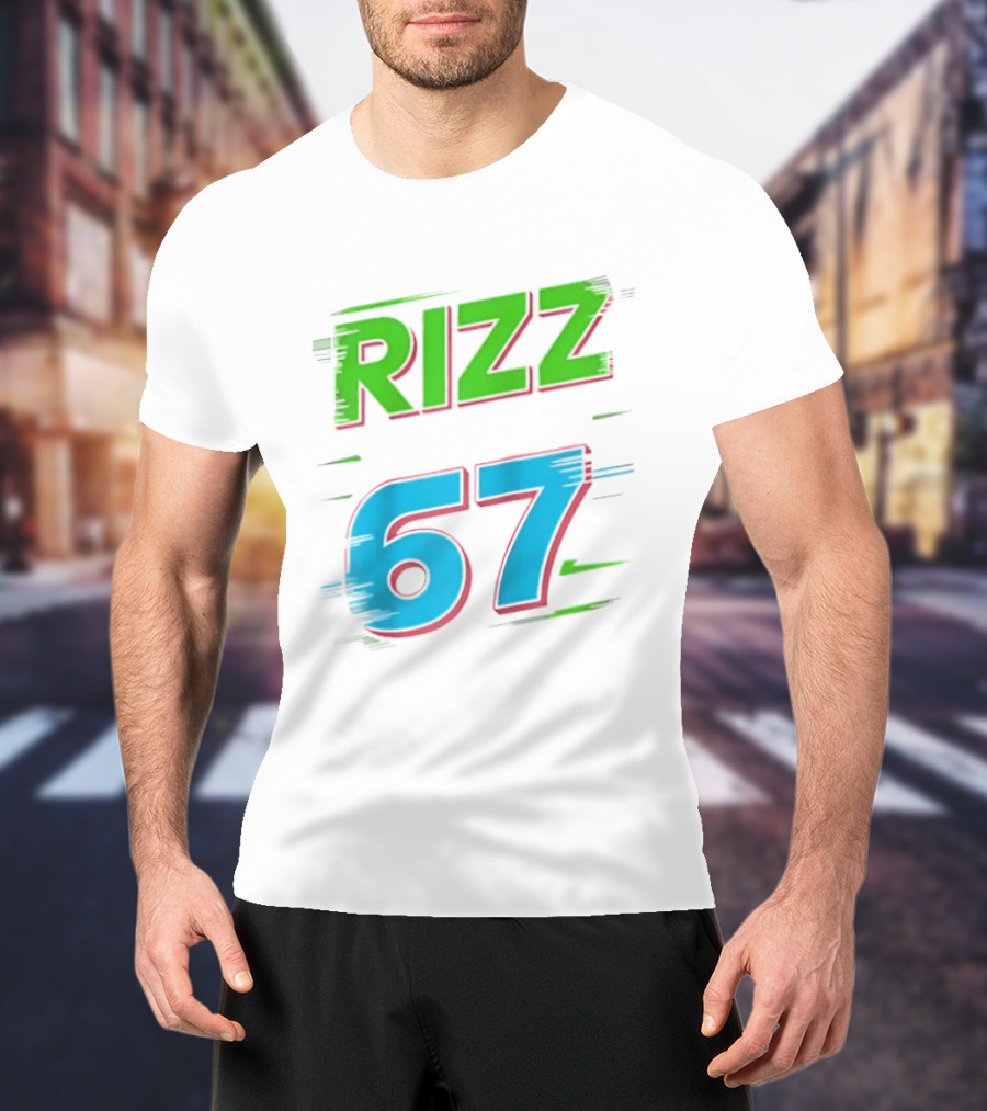 Rizz 67 Colorful Brushstroke T-Shirt