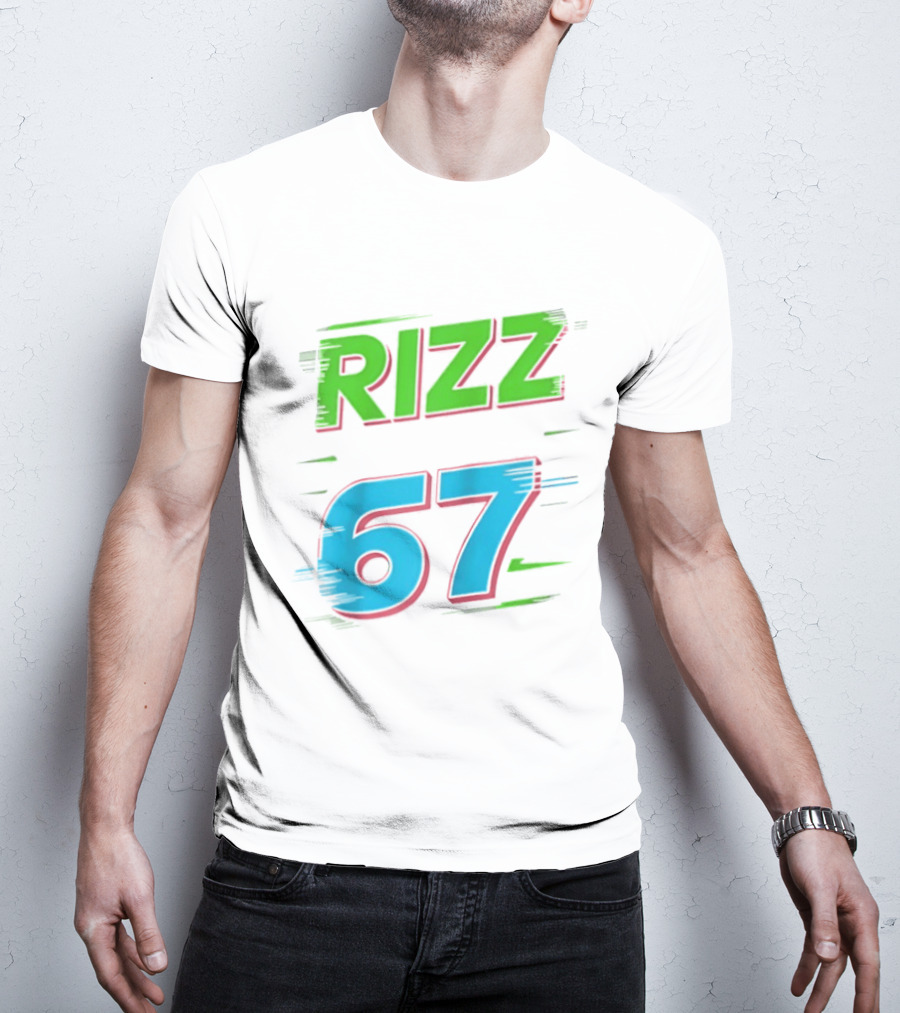 Rizz 67 Colorful Brushstroke T-Shirt