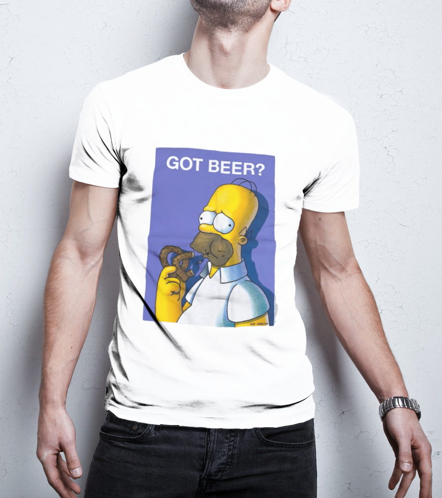 Got Beer Homer Eating Pretzel T-Shirt
