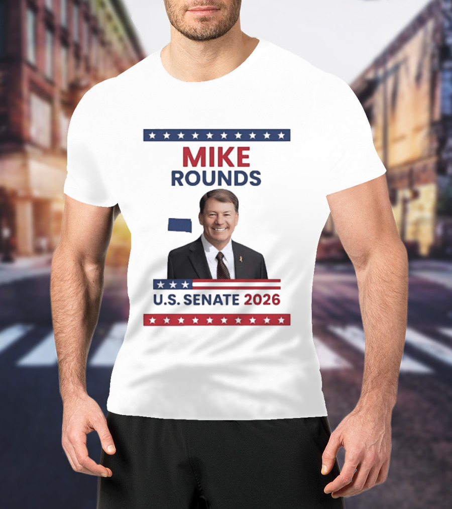 Mike Rounds U.S. Senate 2026 South Dakota USA Flag T-Shirt