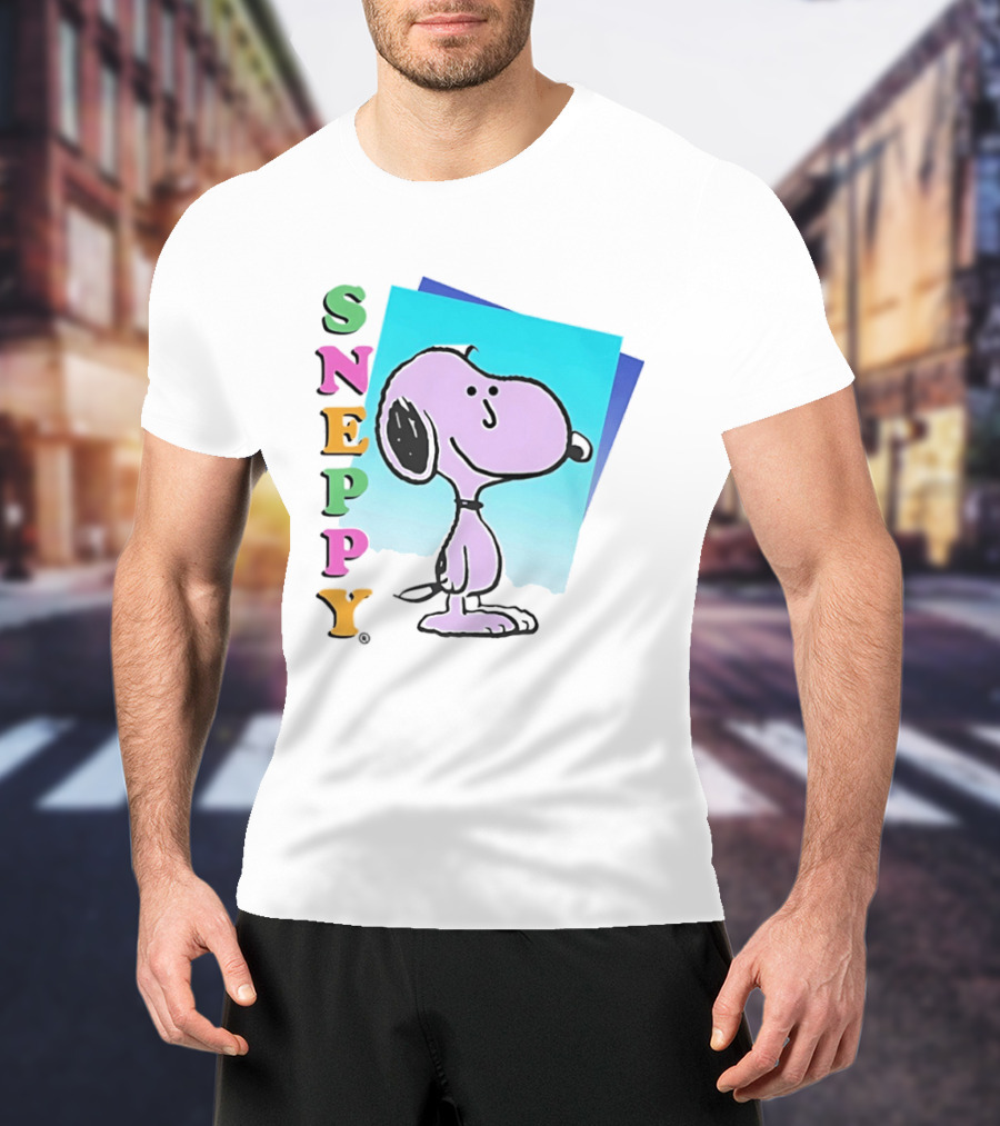 Sneppy Obvious Plant 1991 Bootleg Snoopy Cartoon Character With Multicolored T-Shirt