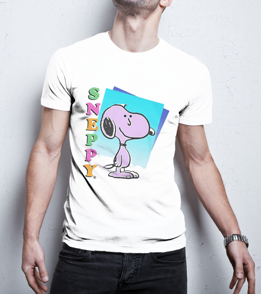 Sneppy Obvious Plant 1991 Bootleg Snoopy Cartoon Character With Multicolored T-Shirt