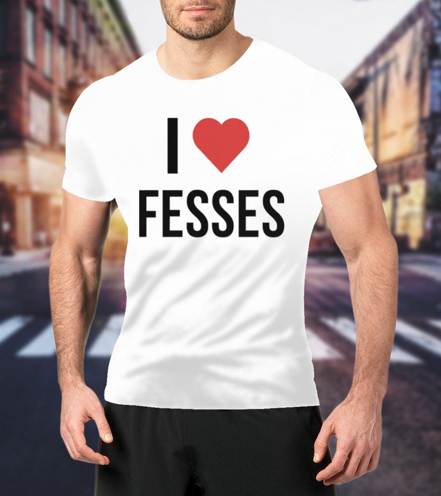 I Heart Fesses Bold Red Heart T-Shirt