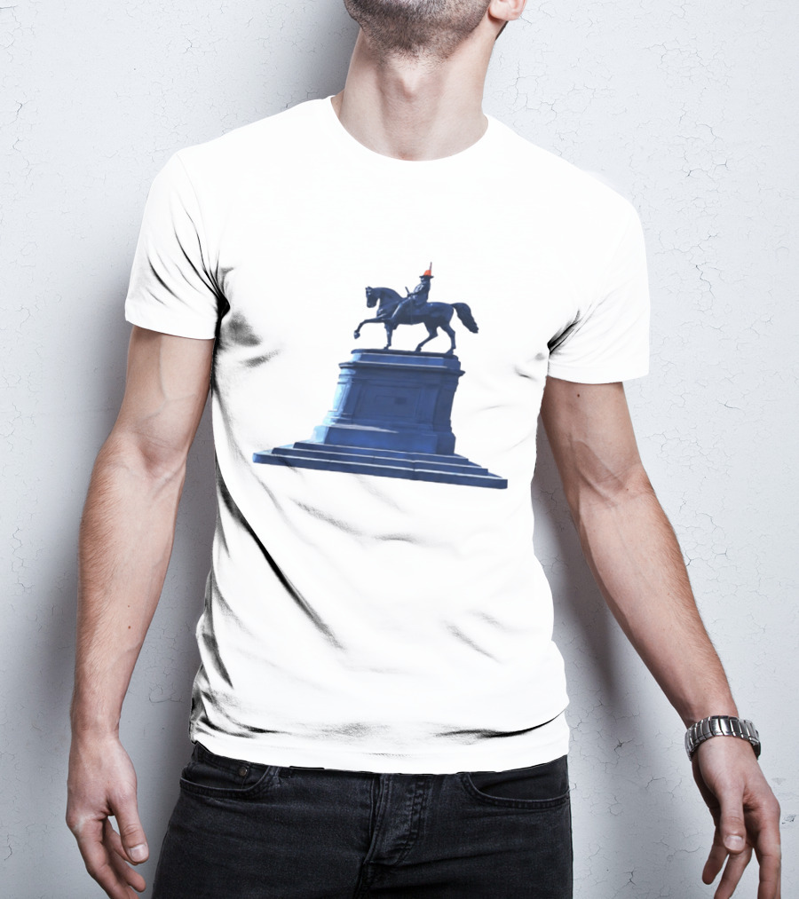 No Scotland No Party Tartan Takeover USA '26 Equestrian Statue With Traffic Cone T-Shirt