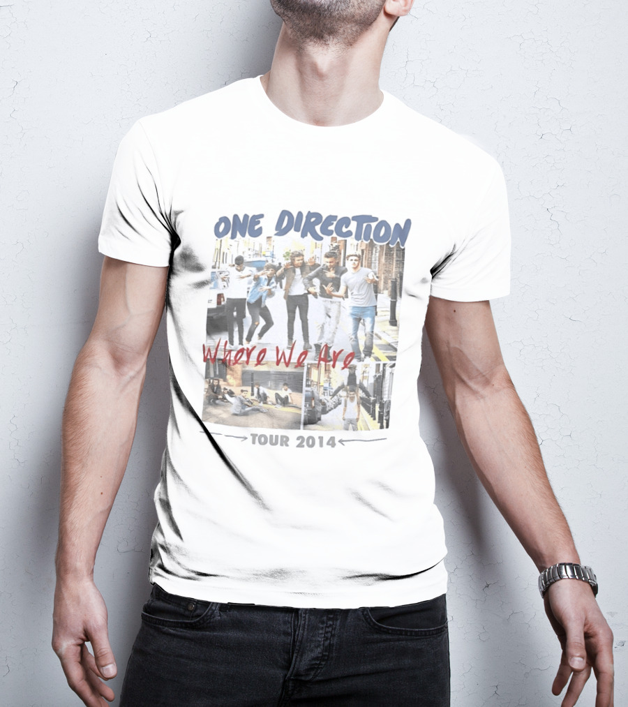 One Direction Where We Are Tour 2014 Collage Streets Photos T-Shirt