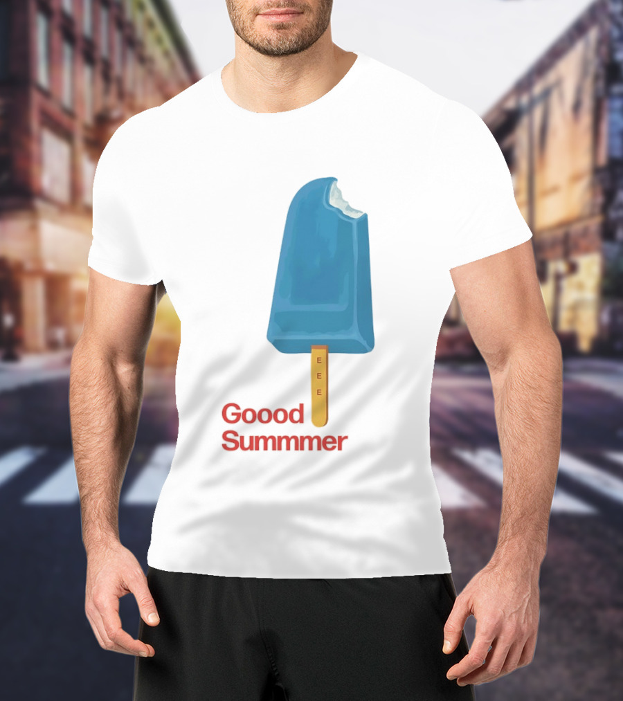 Popsicle Goood Summmer EEE Blue Ice Cream Treat T-Shirt