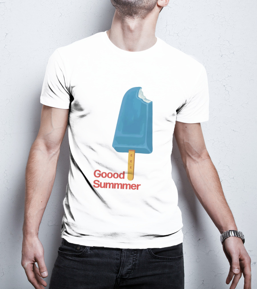 Popsicle Goood Summmer EEE Blue Ice Cream Treat T-Shirt