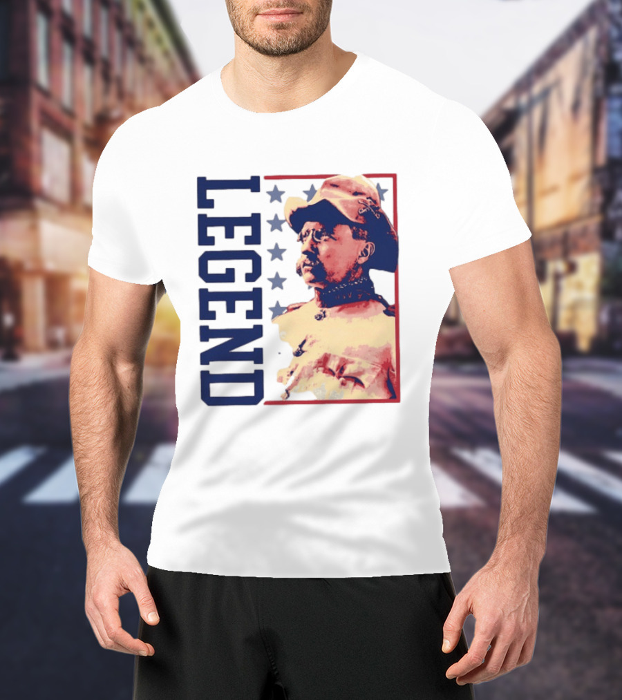 Legend Teddy Roosevelt Stars Iconic Figure T-Shirt
