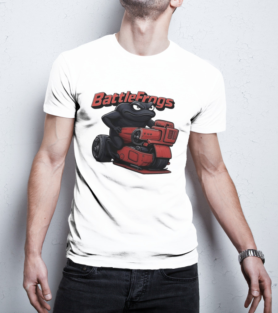 BattleFrogs Frog Riding Red Motorcycle T-Shirt