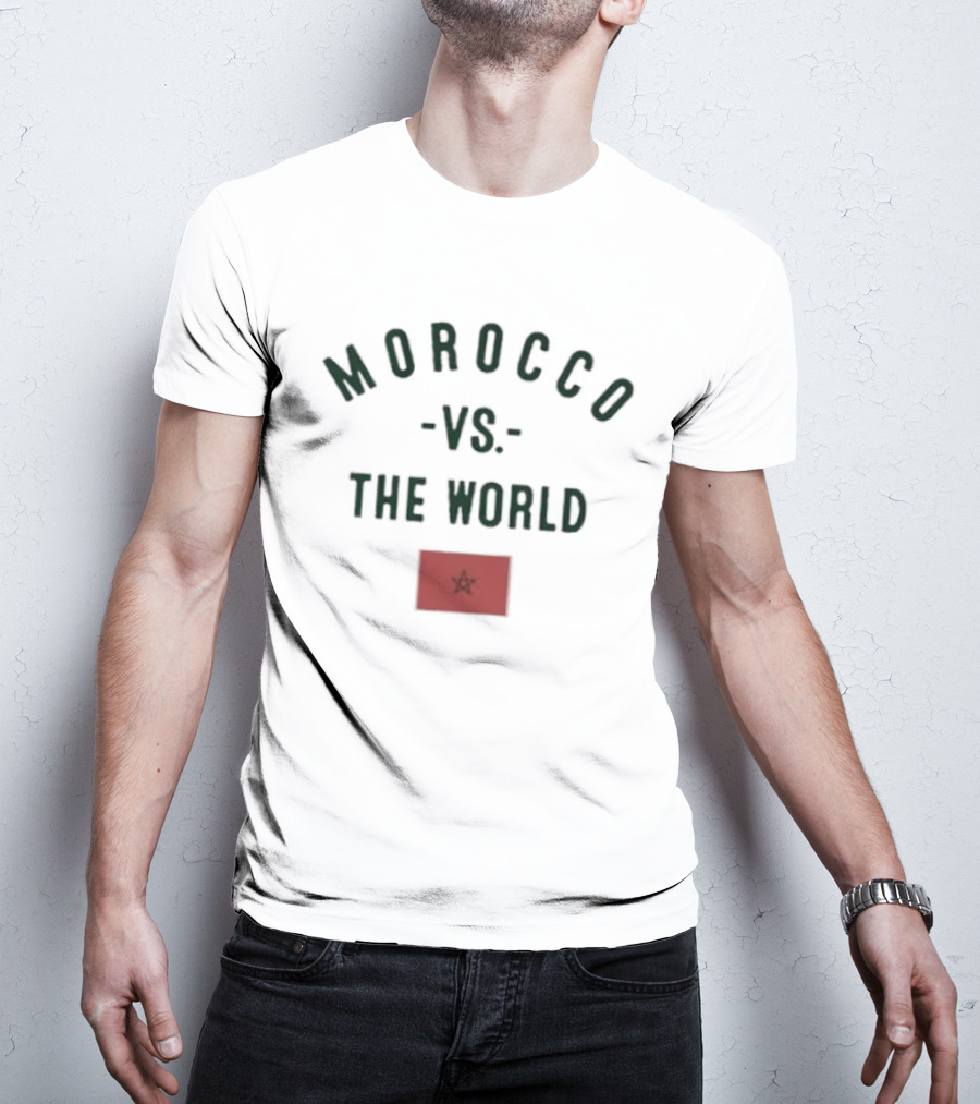 Morocco Vs The World Moroccan Flag T-Shirt