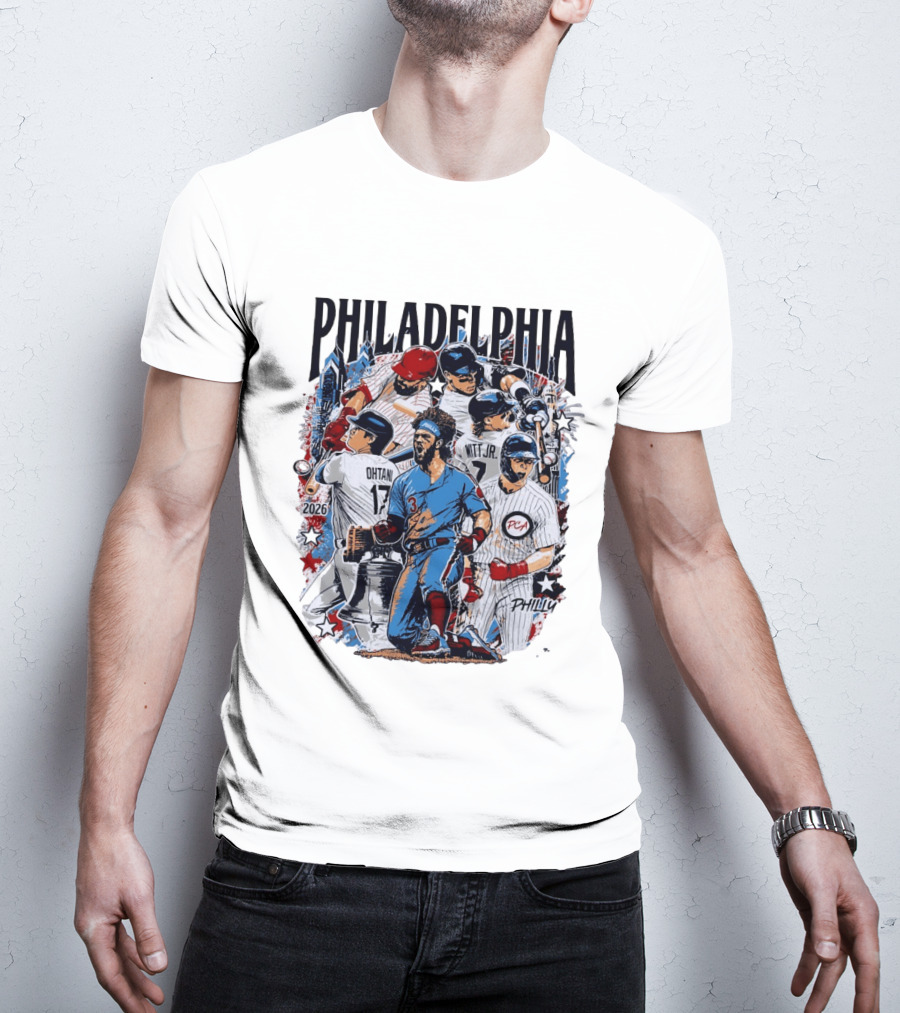 Philadelphia Ohtani Witt Jr 2026 Baseball Montage Philly PCA T-Shirt