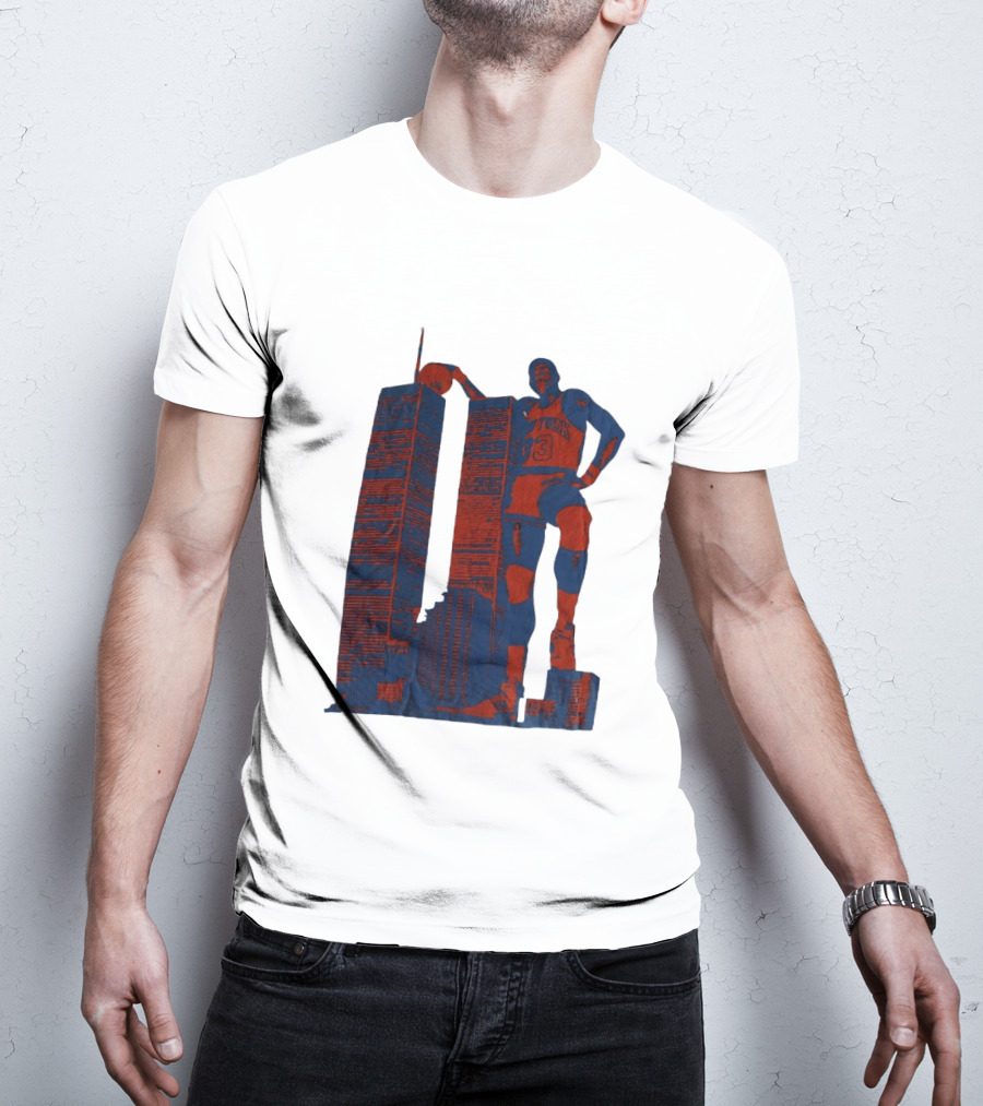 Patrick Ewing New York Knicks Twin Towers Basketball T-Shirt