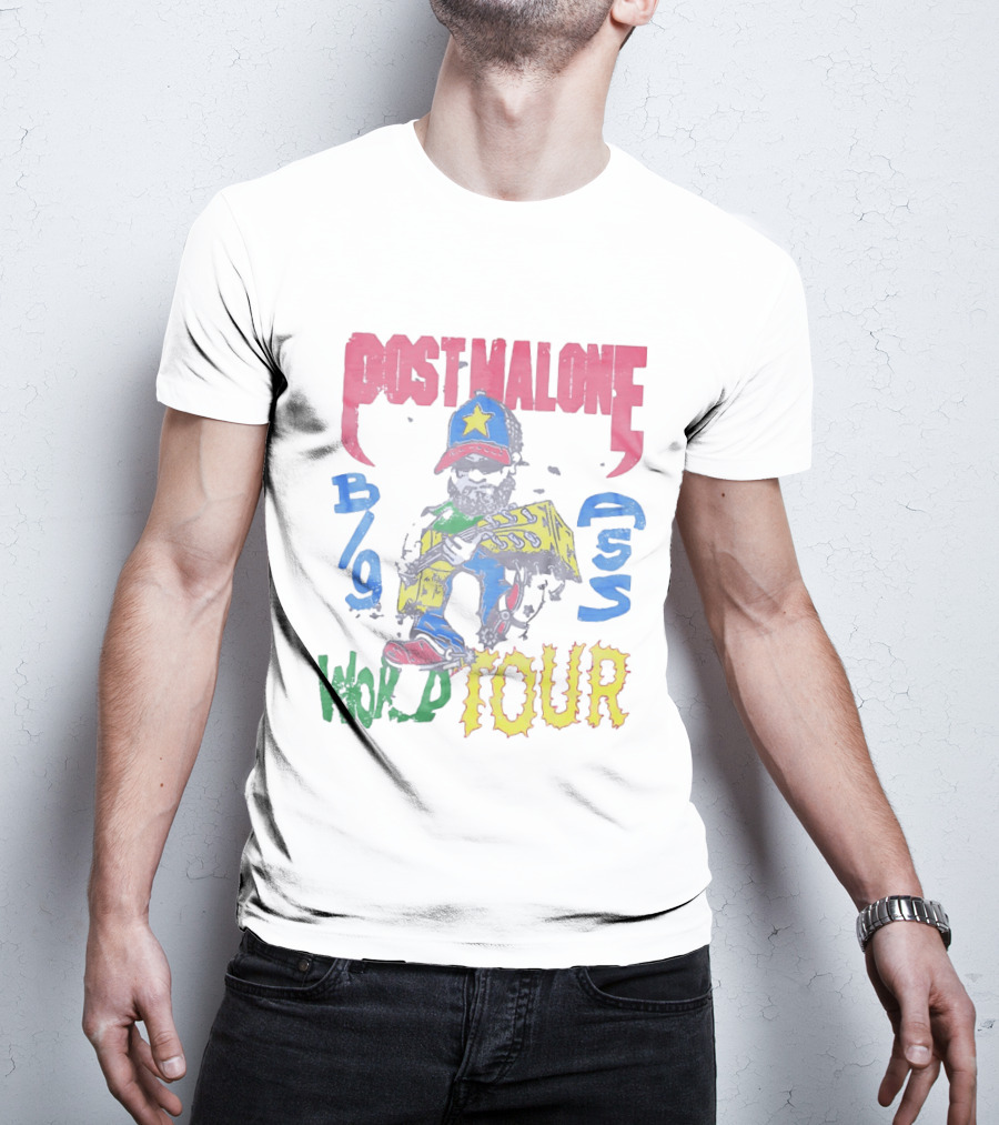 Post Malone Big Ass World Tour Cartoon T-Shirt