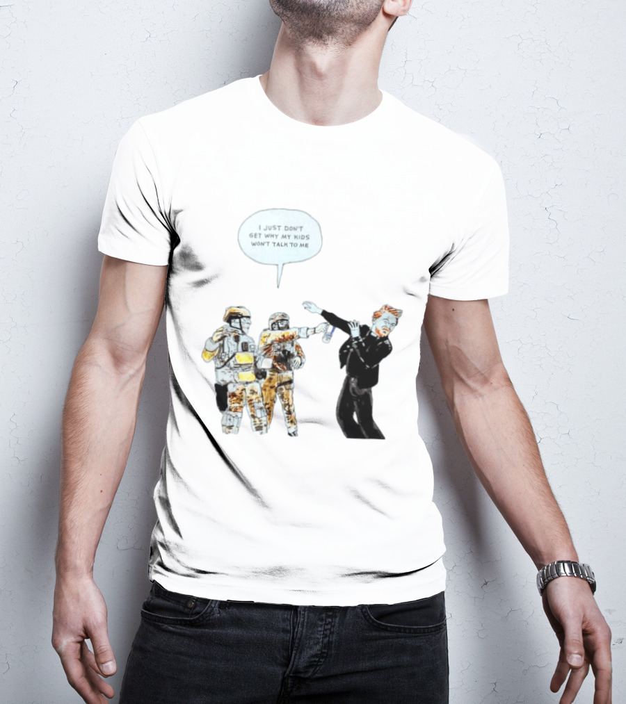 Priest With Soldiers And Kids Speech Bubble T-Shirt