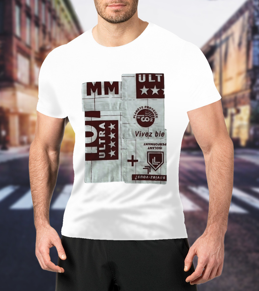 MM ULTRA Planete Protegee Moins De CO2 Vivez Bien Eco Friendly T-Shirt
