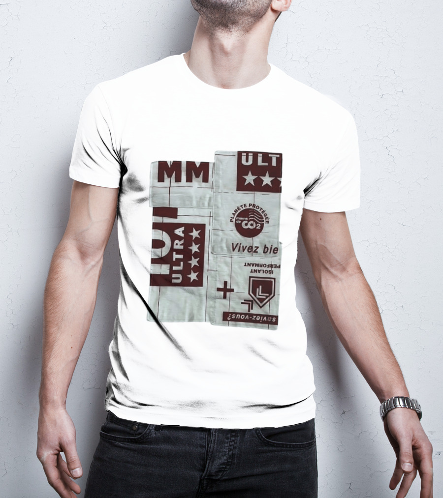 MM ULTRA Planete Protegee Moins De CO2 Vivez Bien Eco Friendly T-Shirt