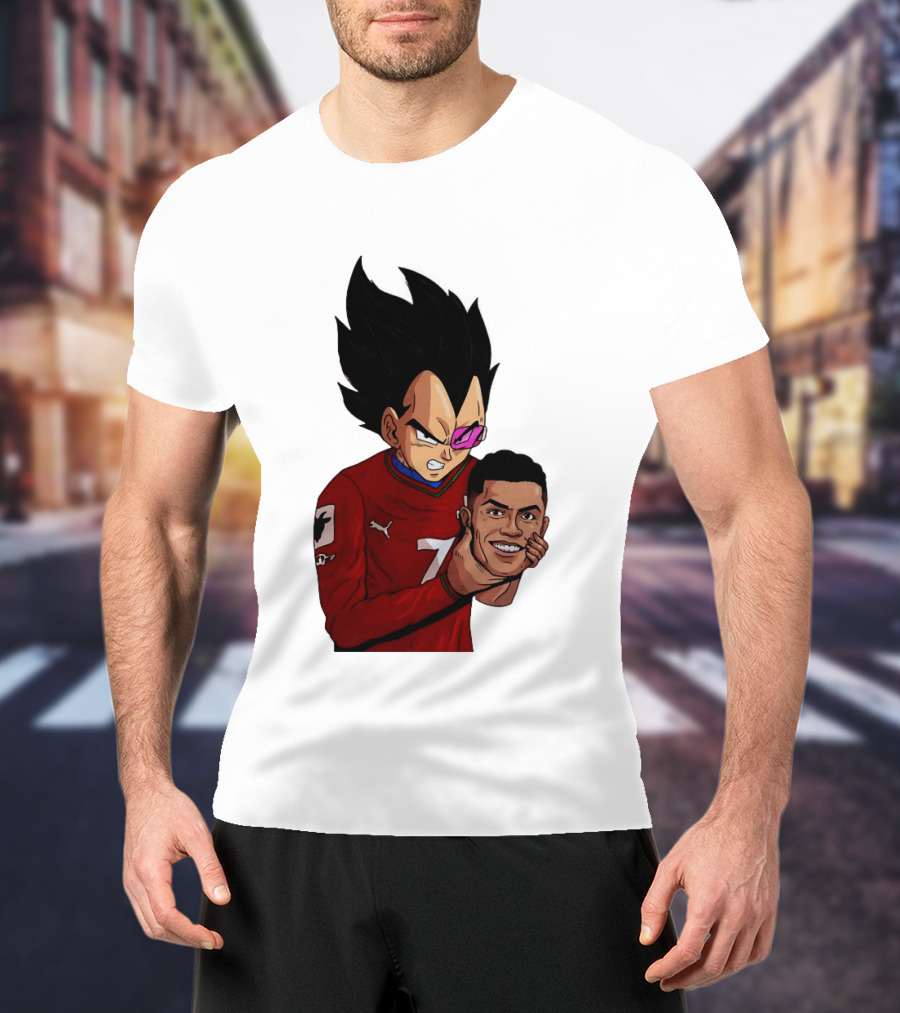 Vegeta Holding Ronaldo Head Puma Jersey Collaboration T-Shirt