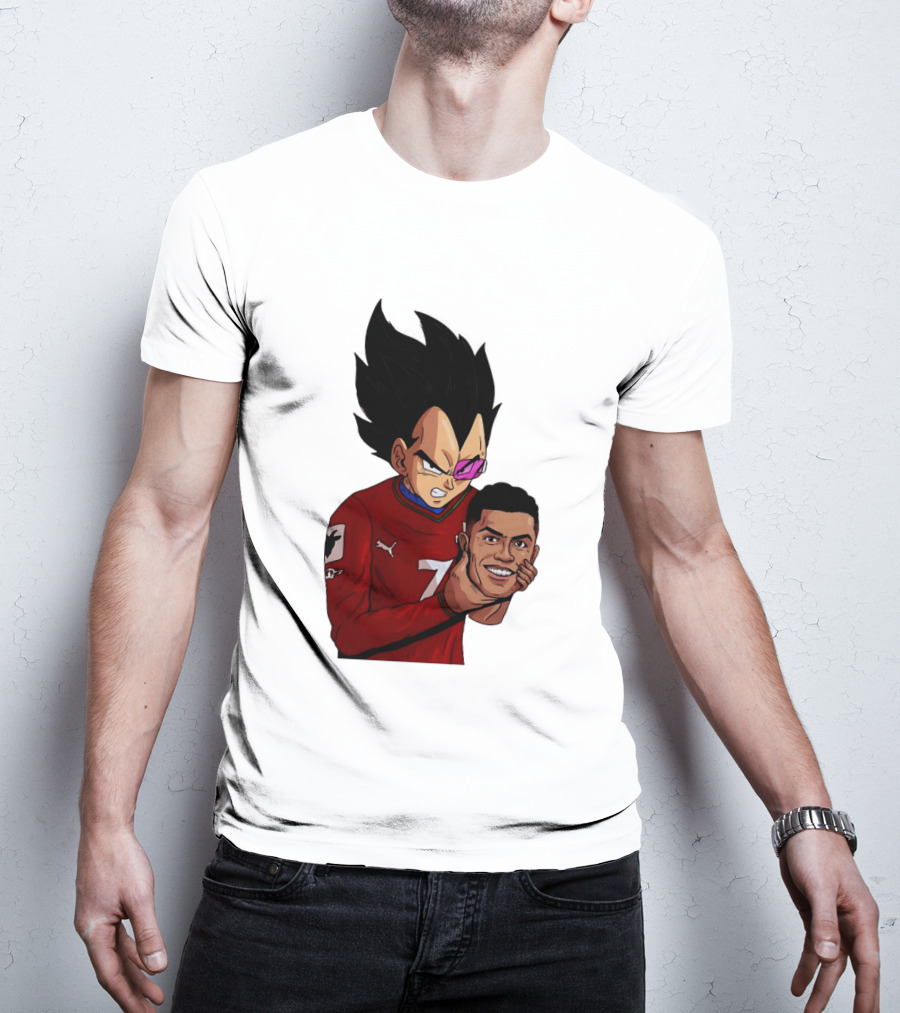 Vegeta Holding Ronaldo Head Puma Jersey Collaboration T-Shirt