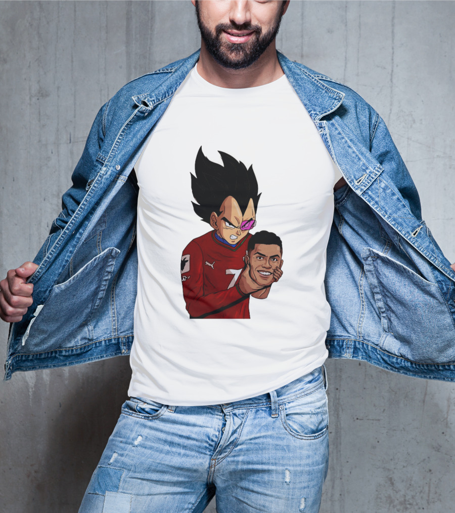 Vegeta Holding Ronaldo Head Puma Jersey Collaboration T-Shirt