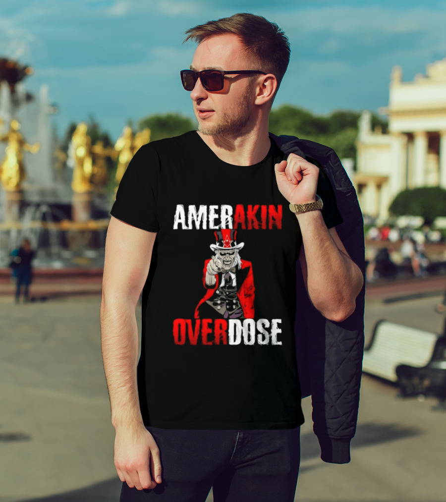 Amerakin Overdose Uncle Sam Horror Industrial Metal T-Shirt