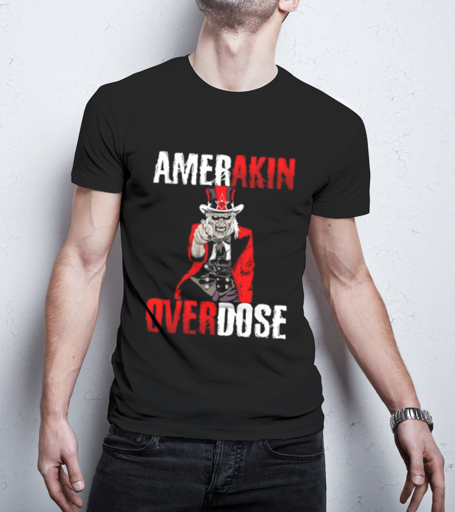 Amerakin Overdose Uncle Sam Horror Industrial Metal T-Shirt