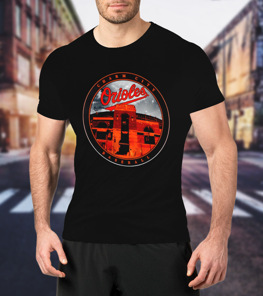 Charm City Orioles Baseball Oriole Park Camden Yards Home Plate Plaza T-Shirt
