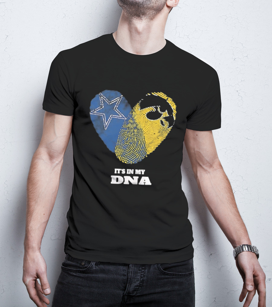 Dallas Cowboys Iowa Hawkeyes Fingerprint It's In My DNA T-Shirt