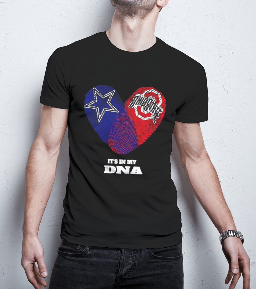 Dallas Cowboys Star And Ohio State Buckeyes Logo It's In My DNA T-Shirt