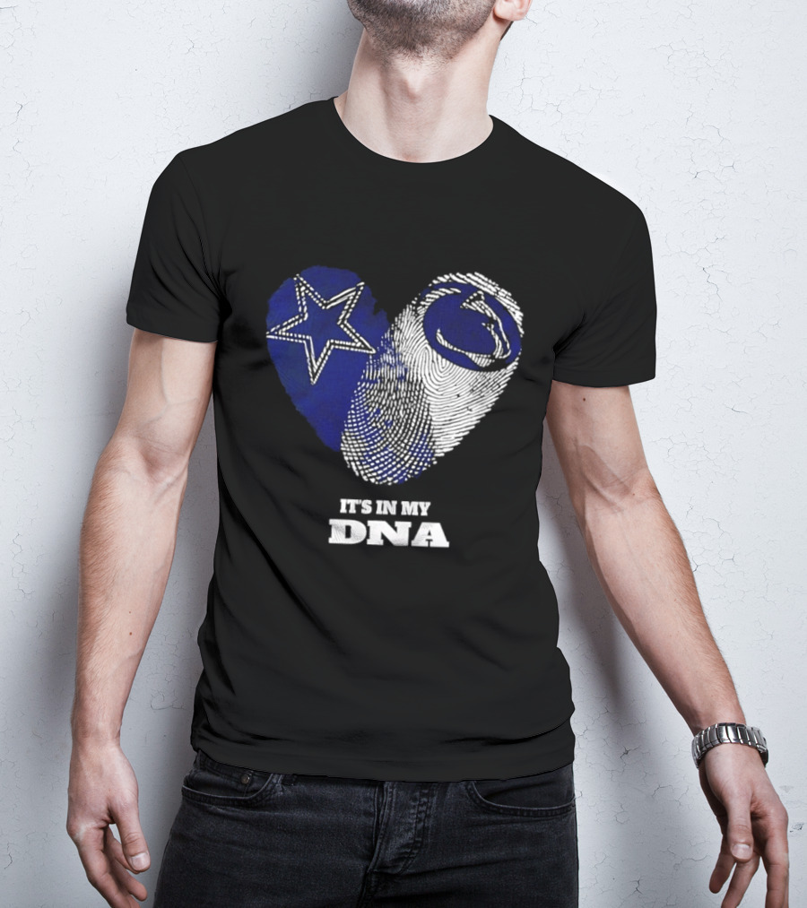 Dallas Cowboys Penn State Nittany Lions It's In My DNA Star Lion T-Shirt