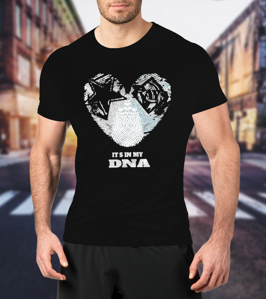 Dallas Cowboys Tampa Bay Rays It's In My DNA Heart Fingerprint T-Shirt