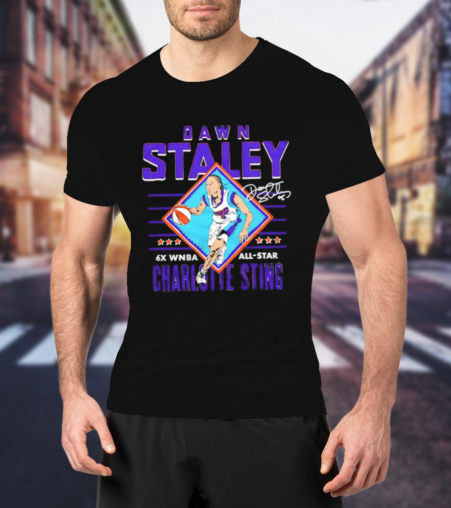 Dawn Staley Charlotte Sting 6x WNBA All Star Basketball Legend T-Shirt