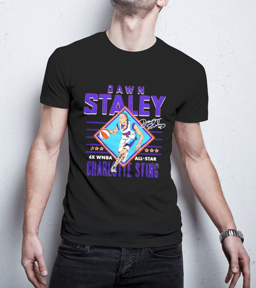 Dawn Staley Charlotte Sting 6x WNBA All Star Basketball Legend T-Shirt