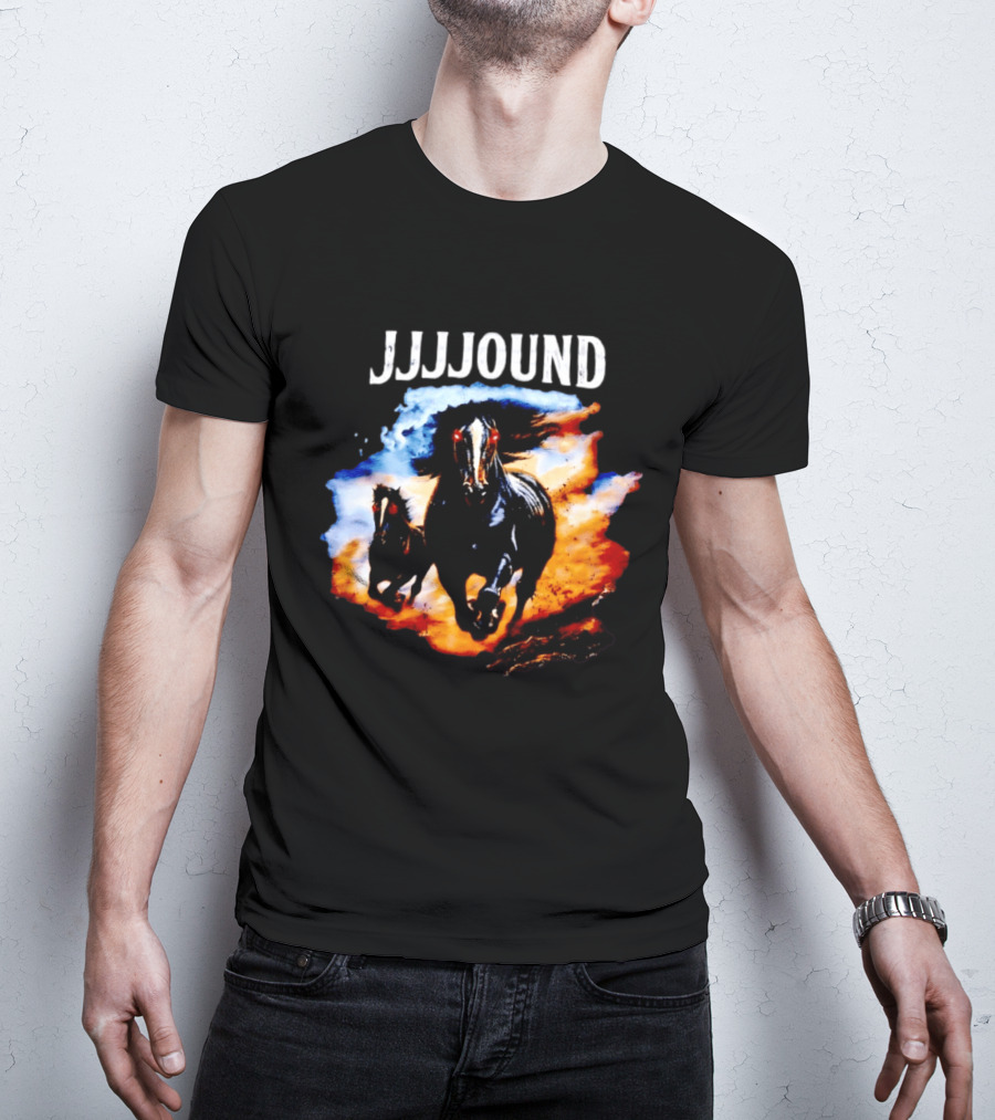 JJJJound 90s Horses Running With Fiery T-Shirt