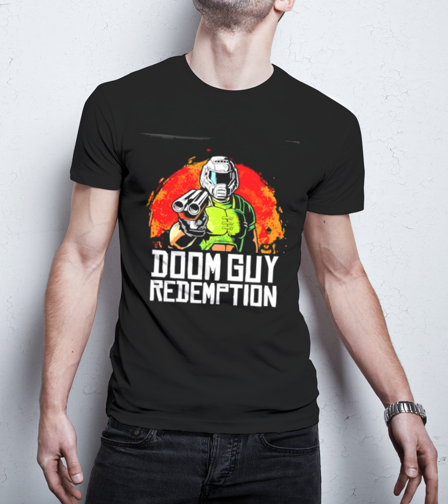 Doom Guy Redemption Video Game FPS Gaming Action T-Shirt