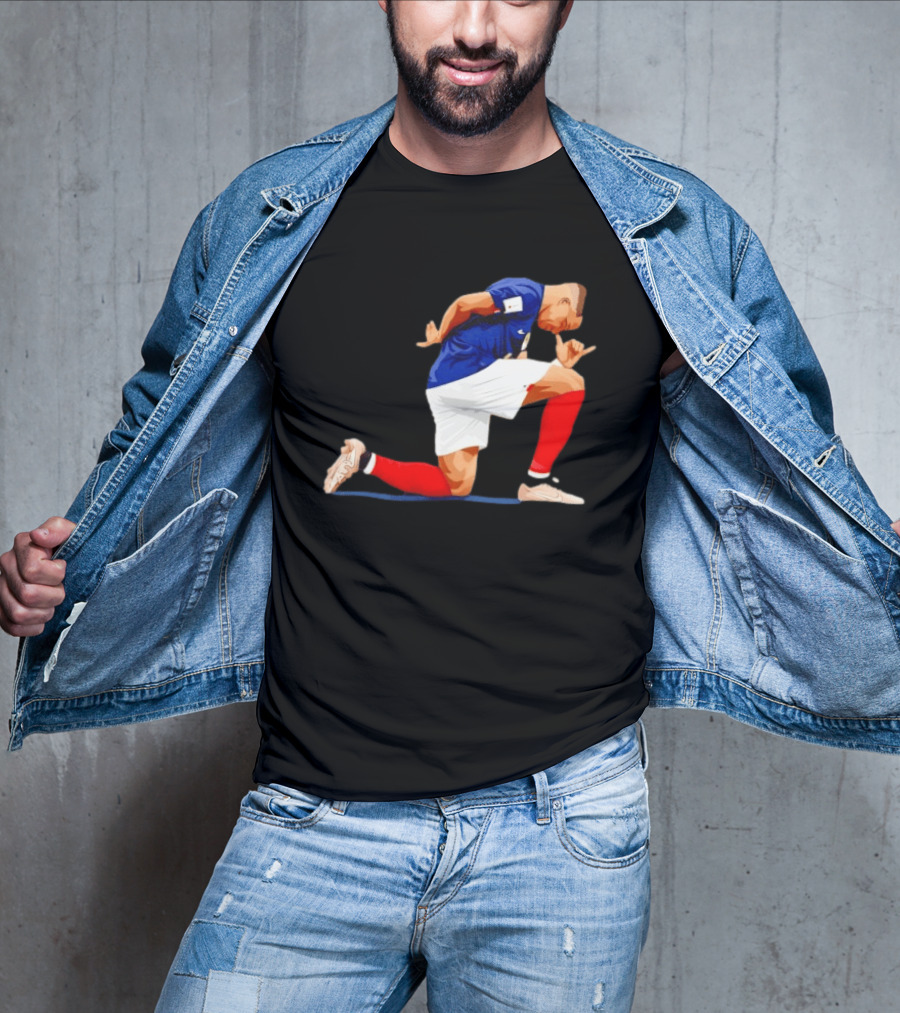 France National Team Kylian Mbappe Celebration Iconic Pose T-Shirt