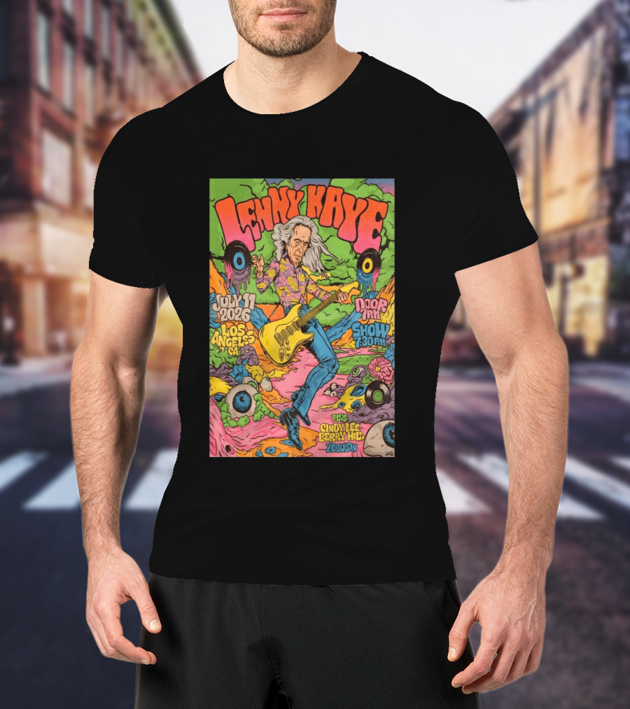 Lenny Kaye July 11 2026 Los Angeles Show Zebulon Plus Cindy Lee Berry Hill T-Shirt