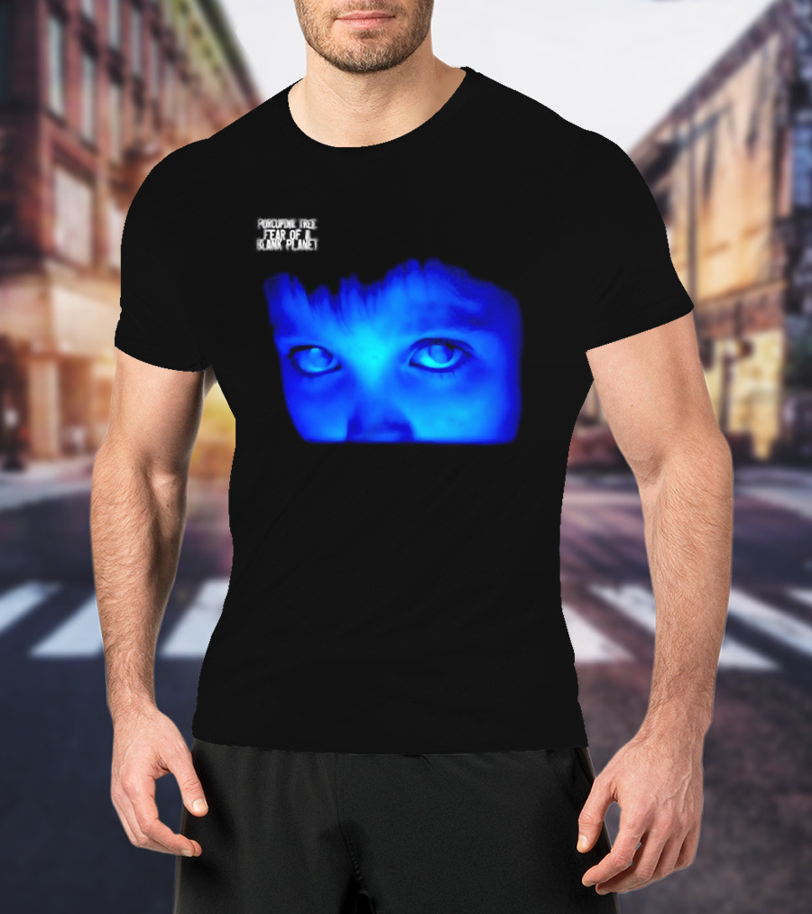 Porcupine Tree Fear Of A Blank Planet 2007 Rock Album Cover Blue Face T-Shirt