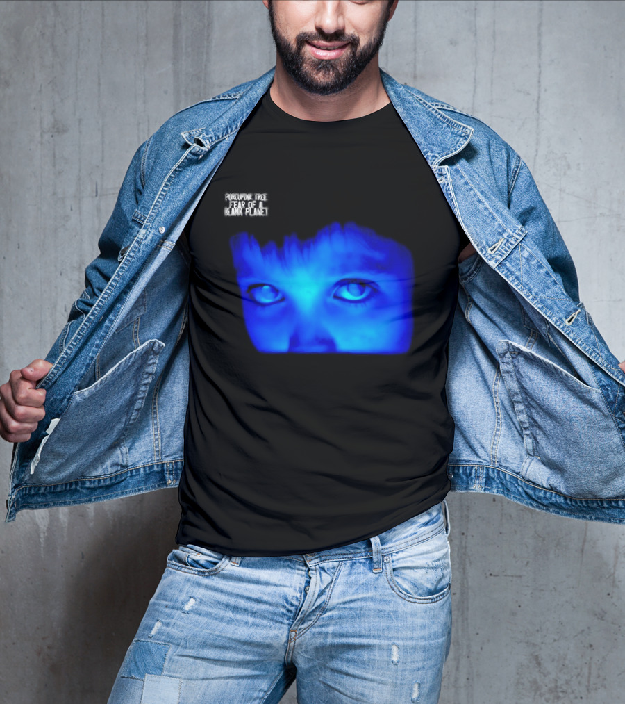 Porcupine Tree Fear Of A Blank Planet 2007 Rock Album Cover Blue Face T-Shirt