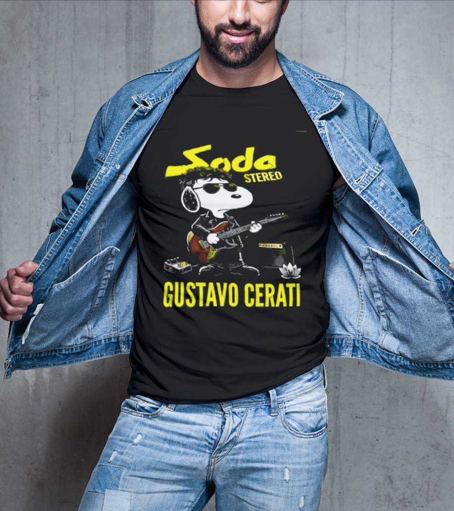 Soda Stereo Snoopy Guitar Gustavo Cerati T-Shirt
