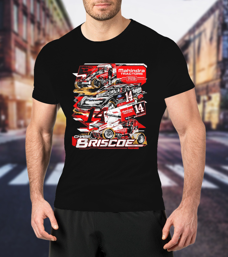 Chase Briscoe Mahindra Tractors Official Tractor Of Tough 14 Racing Collage T-Shirt
