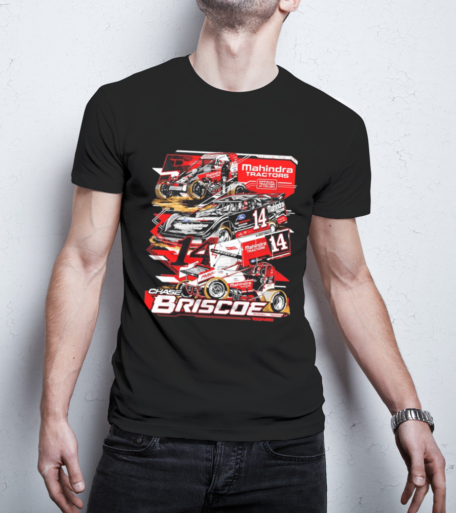 Chase Briscoe Mahindra Tractors Official Tractor Of Tough 14 Racing Collage T-Shirt