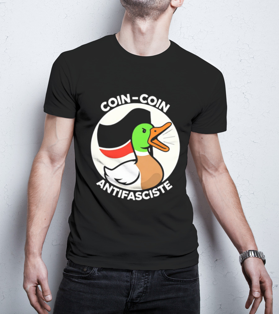 Coin Coin Antifasciste Duck Antifa Protest T-Shirt