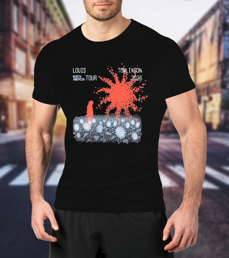 Louis Tomlinson North America Tour 2026 Sunflower Field Explosion T-Shirt
