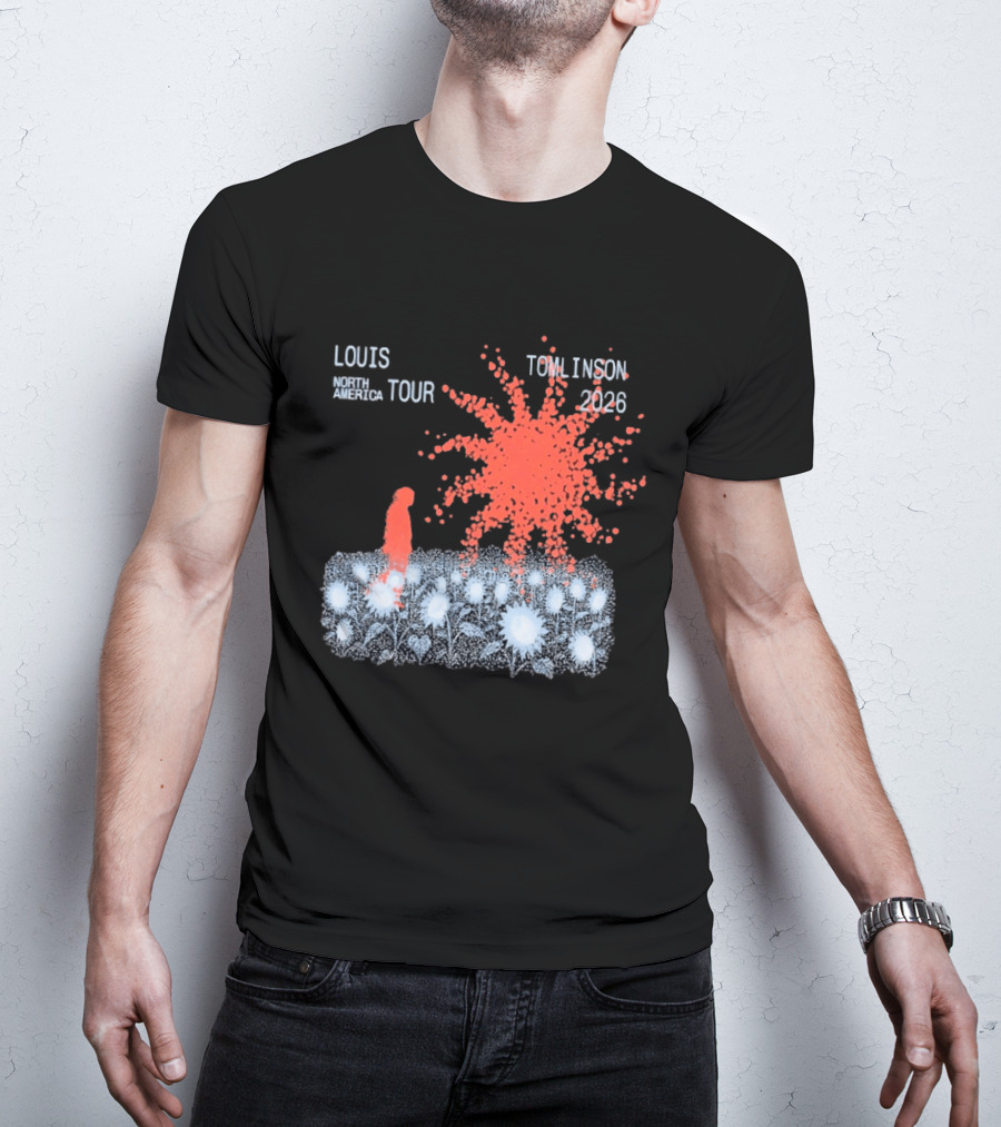 Louis Tomlinson North America Tour 2026 Sunflower Field Explosion T-Shirt