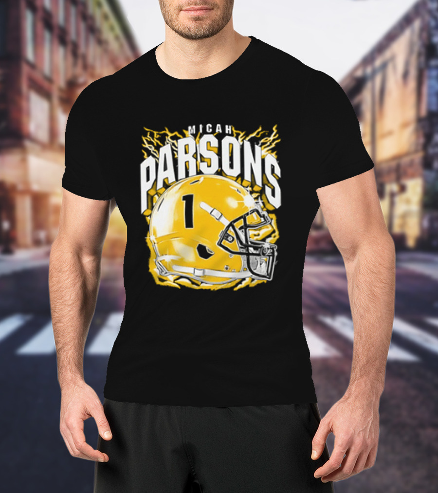 Micah Parsons 1 Helmet Green Bay Packers T-Shirt