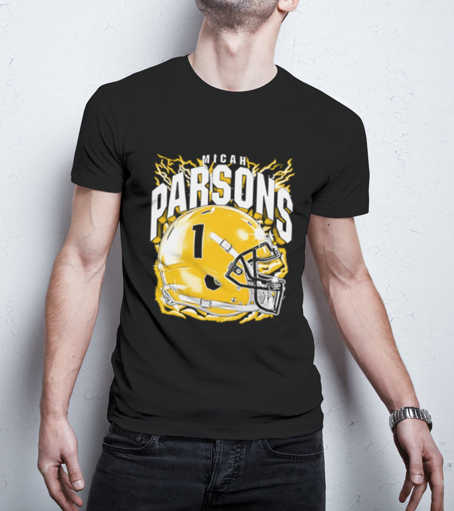 Micah Parsons 1 Helmet Green Bay Packers T-Shirt