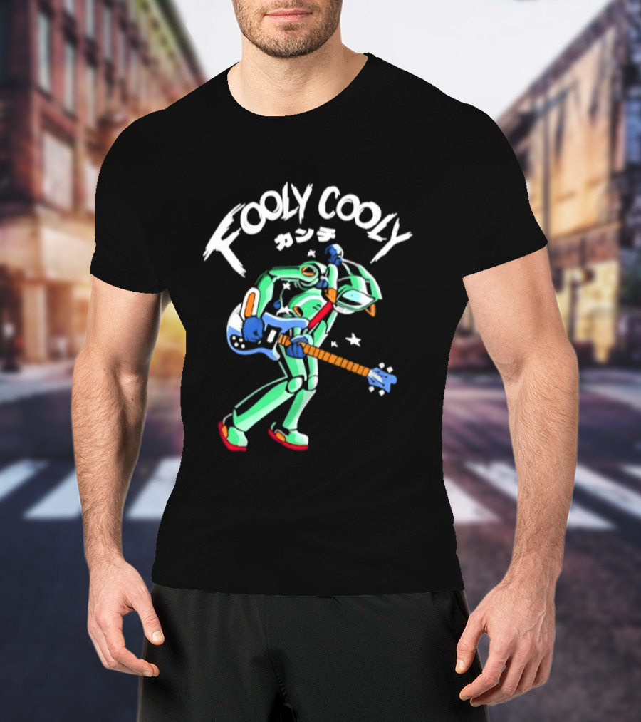 FLCL Fooly Cooly Kanchi Guitar Anime Gainax Robot T-Shirt