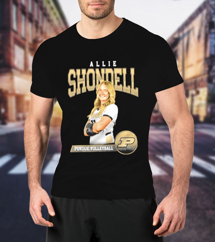 Allie Shondell Purdue Volleyball Player P Team T-Shirt